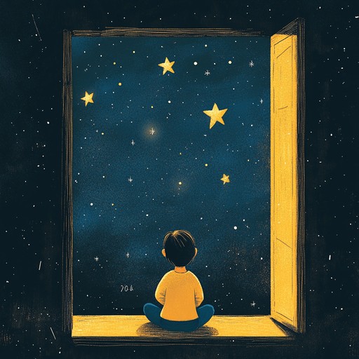 A gentle melody that captures the introspective musings of a child gazing at the night sky, evoking wonder and peaceful contemplation