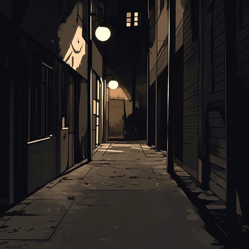 An instrumental track that blends eerie electronic sounds with atmospheric textures, evoking the feeling of wandering alone through empty city corridors at night.