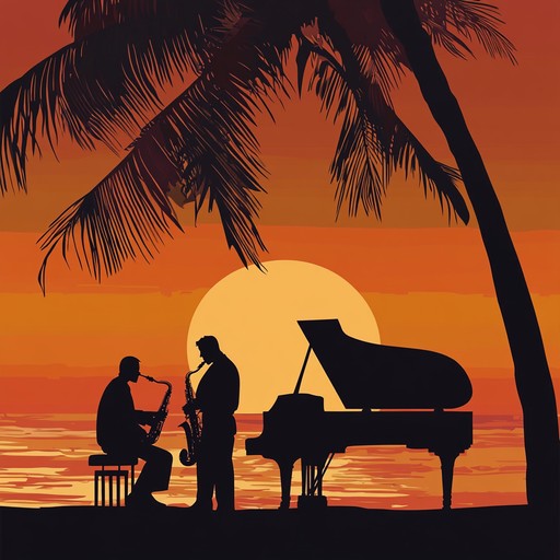 Picture a serene coastal evening with warm, golden hues reflecting from the setting sun. Smooth jazz melodies featuring a delicate saxophone set the mood, enriched by the softness of piano chords and the gentle, rhythmic brushes on the snare drum. The heartbeat of a double bass completes this soothing auditory experience, painting a vivid scene of relaxation and peace.