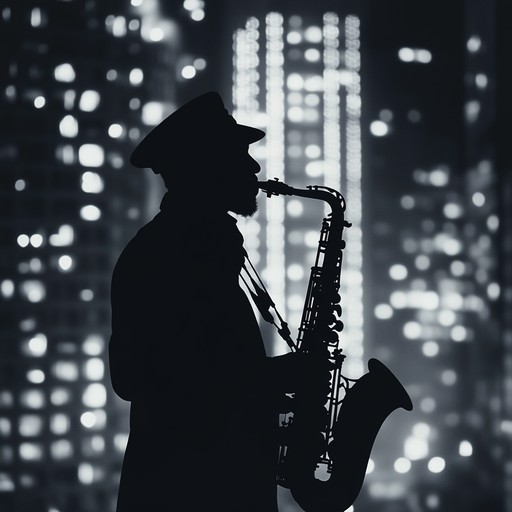 An instrumental track that combines contemporary hip hop rhythms with smooth jazz elements, featuring a soulful saxophone leading the melody over urban beats, creating a relaxing yet vibrant city night atmosphere.