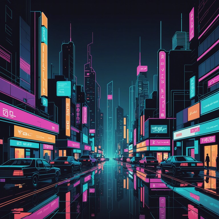 This track conjures images of neon lit, rain soaked streets with the sound of futuristic beats echoing off the towering, digital billboards. A meld of ambient synth sounds and driving, aggressive rhythms create a sense of urgency and passion within a dystopian cyberpunk setting. The instrumental uses heavy electronic synth, providing a thick texture layered with waves of melodic undertones that suggest a narrative of defiance and hope in a challenging world.