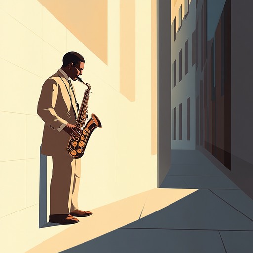 This track features smooth saxophone melodies intertwined with gentle piano rhythms, creating a buoyant and hopeful atmosphere that transports listeners to a sunny day in a lively city. The double bass and subtle percussion provide a solid, rhythmic foundation that supports the emotive and melodic interplay. Ideal for creating a feel good, sophisticated ambiance.