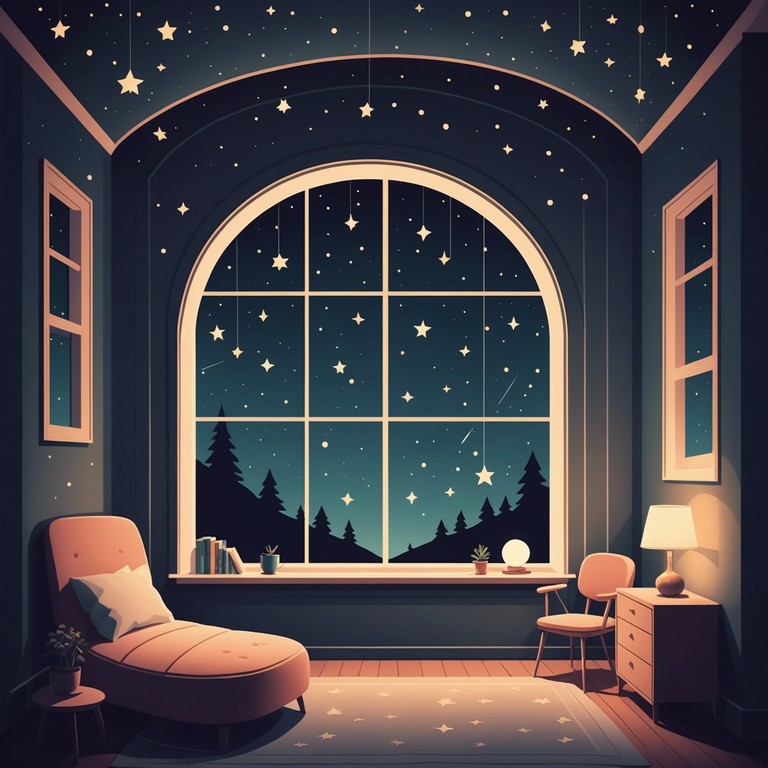 An enchanting, soft melody plays akin to a gentle nighttime breeze, providing a perfect backdrop for children's bedtime, encouraging a deep and peaceful sleep.