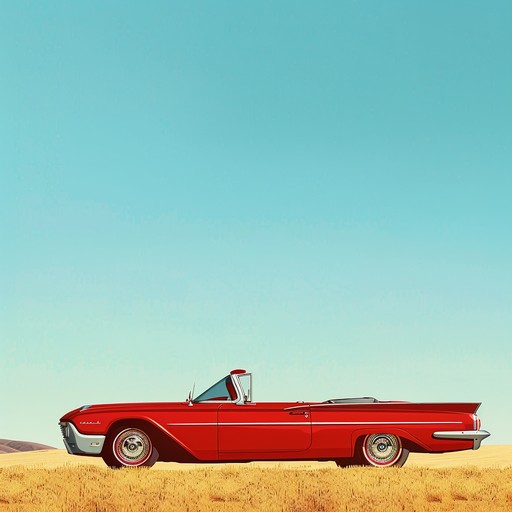 An uplifting and rhythmic instrumental tune with country rock elements, designed to be the perfect soundtrack for joyful countryside car rides, blending groovy beats with nostalgic anthems