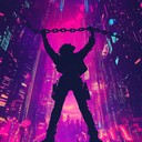 an energizing synthwave journey showcasing liberation and personal empowerment