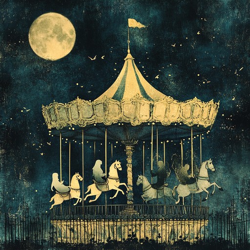 An instrumental track that blends chaotic rhythms with the haunting sounds of dark cabaret, featuring accordion and piano. It paints a surreal picture of an eerie carnival where shadows dance and the line between reality and illusion blurs, evoking feelings of whimsy and unease.