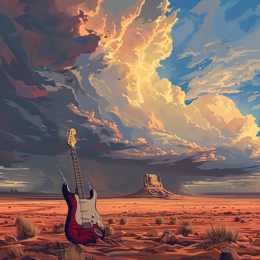 Merging the fiery passion of middle eastern musical traditions with the raw energy of rock, this instrumental piece evokes a sense of defiance and empowerment under the burning desert sun.