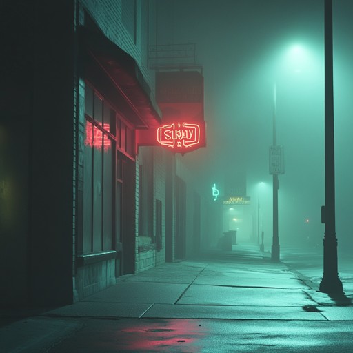 An instrumental piece featuring eerie theremin tones and ambient textures, capturing the unsettling nostalgia of deserted 1950s city streets at night.