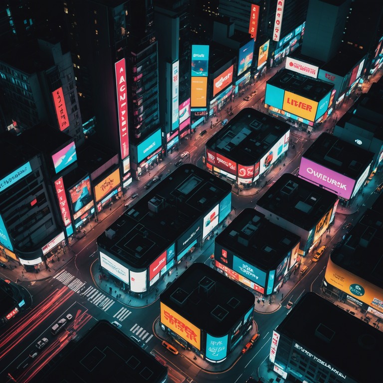 Imagine a bustling neon lit cityscape at midnight, alive with the sounds of advanced technology and distant sirens. The song combines energizing rhythms with atmospheric electronic elements, capturing the essence of a cyberpunk metropolis in motion.