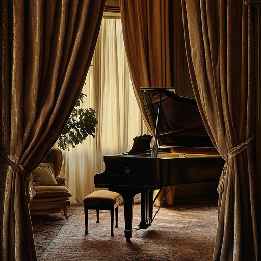 A gentle instrumental piano piece capturing the essence of quiet nights in an old cabaret, evoking feelings of nostalgia and intimate reflection.