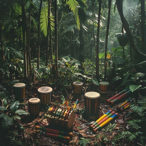 Experience the raw power of jungle rhythms, blending with the unique sounds of exotic percussion to create an immersive auditory journey through the wild.