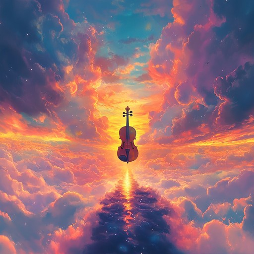 A lively and uplifting piece featuring dynamic violin solos and spirited rhythms, evoking the feeling of soaring above the clouds and embracing boundless possibilities. It inspires listeners to dream big and pursue their aspirations.