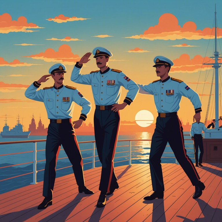 This track combines the infectious grooves of funk with the stoic, bold elements of russian military music, reflecting a day in the life of russian sailors who find joy and rhythm even in the disciplined environment of the navy. Using traditional russian instruments, infused with a funky beat, the song symbolizes the blend of strict military life and the sailors' personal exuberance.