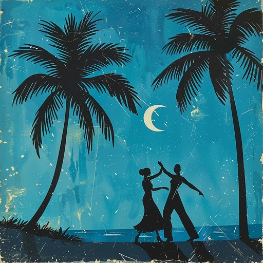 Visualize tangoing close in moonlit havana with a sultry mambo invite, carried by smooth trumpet timbre. The synchronized passion and rhythm reflect irresistible allure.