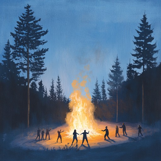 A lively and upbeat suomipop instrumental evoking the celebratory spirit of finnish midsummer night, with melodic hooks and joyful rhythms. Perfect for parties, this track features a bright and energetic atmosphere, captivating listeners with its playful and danceable elements.