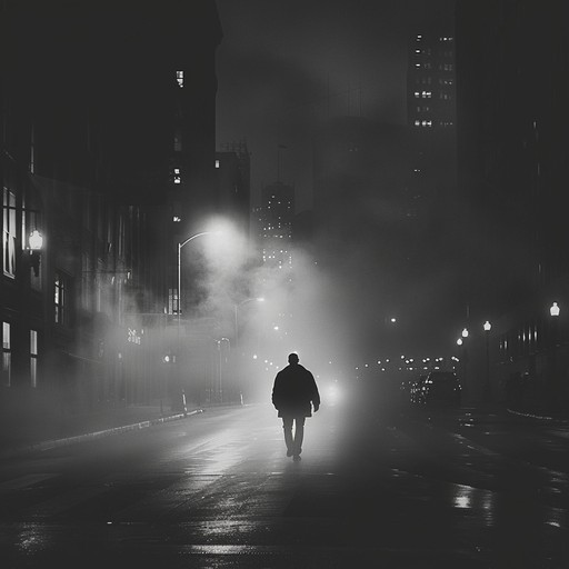 This track captures the essence of inescapable urban solitude through soulful melodies overlaid with subtle, anxious undertones. An experience of walking through a cityscape at night, feeling both a sense of isolation and profound introspection.