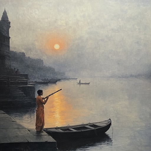 Echoes from the ganges explores further the connection between varanasi's cultural depth and ambient music, enhancing the meditative qualities of the indian flute. The track serves as an aural bridge to the sacred, blending prayerful silence with resonant notes that embody the spirit of one of india's oldest cities. Each note promises a piece of the ganges' eternal flow, encapsulated within the modern ambient framework.