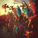 colorful parade yearning for past joyous moments