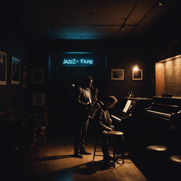 This track embodies a smooth fusion of swing and blues, featuring a laid back arrangement with groovy swing rhythms subtly interlaced with deep bluesy undertones, creating an immersive late night jazz club atmosphere.