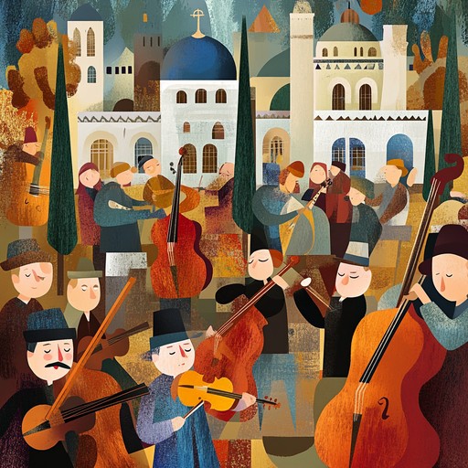 A vibrant instrumental capturing the spirit of jewish celebrations with lively klezmer music, traditional melodies, and inspiring rhythms