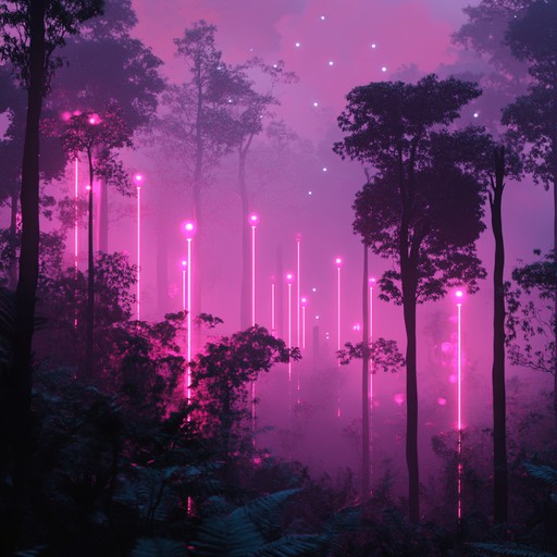 Dive into an innovative indie creation combining electric synthesis with field recordings from nature. It creates an imaginative auditory landscape where the glowing cityscapes meet serene forests. The use of an electric guitar melds seamlessly with ambient sounds, giving a futuristic yet earthy vibe.