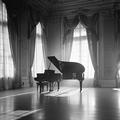 A solitary piano echoes gently through the expansive, dimly lit corridors of an ancient manor, evoking a sense of solitude and introspective peace. The music serves as a gentle companion to thoughts untold, with each note caressing the lingering spirits of the past.