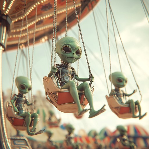 This buoyant and whimsical track blends quirky synths and playful sound effects to evoke the feeling of an alien carnival, perfect for energetic and eccentric atmospheres.