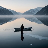 eerie solitude amidst marine vastness