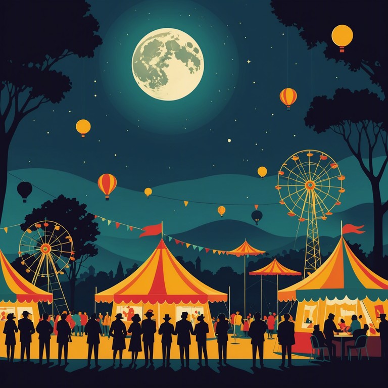 A unique composition where traditional carnival music meets the enigma of mysterious, haunting melodies through the soft, echoing notes of clarinet. This piece transports listeners to a moonlit carnival, where shadows and light play hide and seek and every tune tells a story of intrigue and illusion.