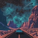 energetic classic rock instrumental for a road trip