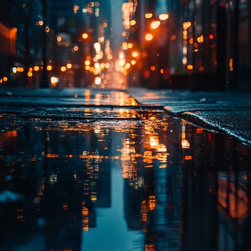 A melancholic instrumental electropop song featuring atmospheric synth layers over driving electronic rhythms, evoking feelings of solitude in a sleeping city.