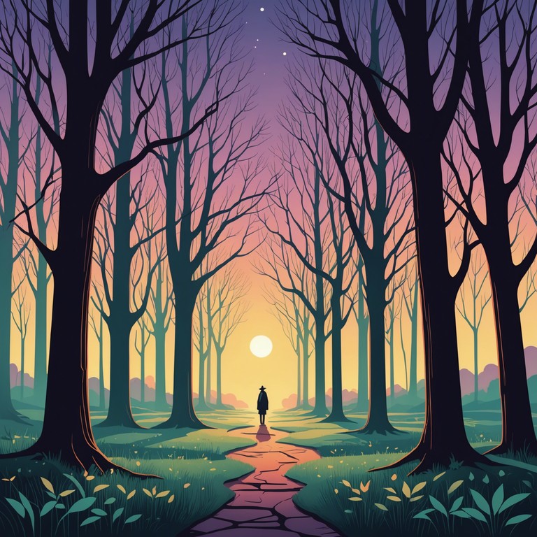 Imagine a musical exploration at dawn where every flute note plays with the sun's early rays, dancing through the leaves of age old trees, creating a playful yet serene atmosphere.