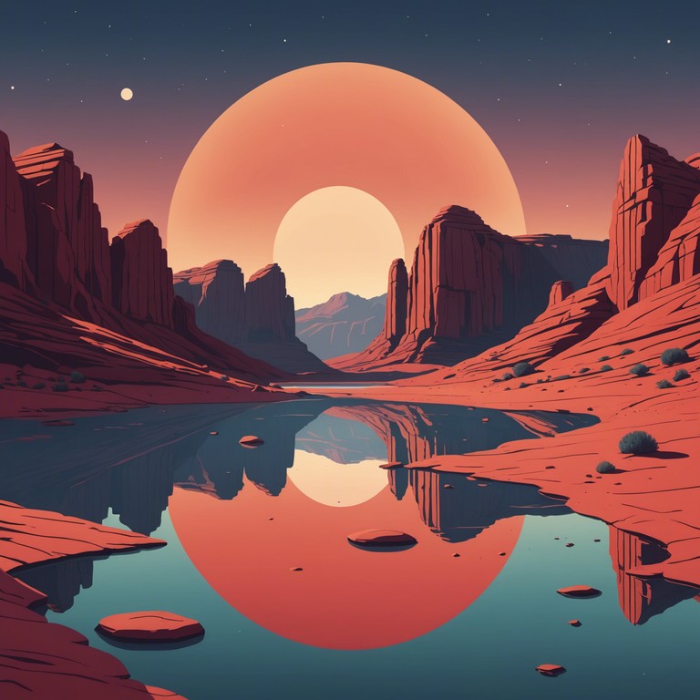 This track features a mellow guitar echoing through a soothing, tranquil soundscape, complemented by soft blues influences and a touch of rock. It is perfect for moments of introspection or relaxation, evoking images of smooth flowing streams on a serene, distant mars landscape.