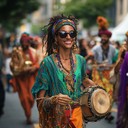 a vibrant, rhythmic celebration of global musical cultures