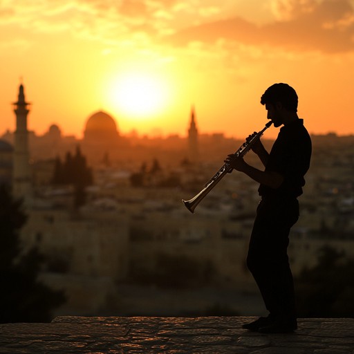 An epic instrumental composition that blends traditional jewish klezmer melodies with modern orchestral arrangements, invoking the rich history and enduring spirit of the jewish people. The piece builds from a haunting clarinet solo to a powerful crescendo featuring strings and percussion, symbolizing resilience and hope across generations.