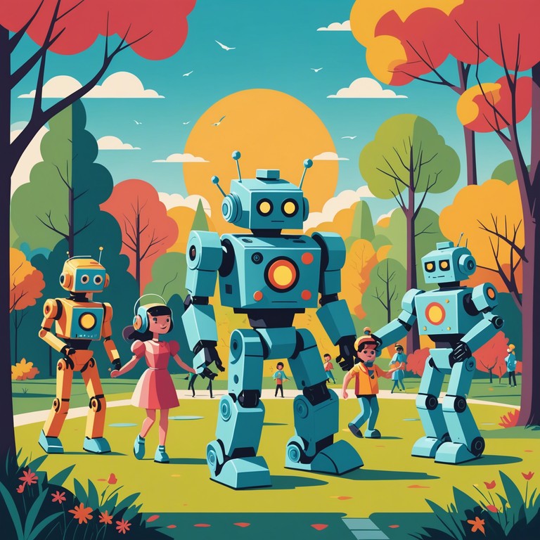 Imagine a world where whimsical robots teach kids about rhythm and melody in an engaging, fun way.