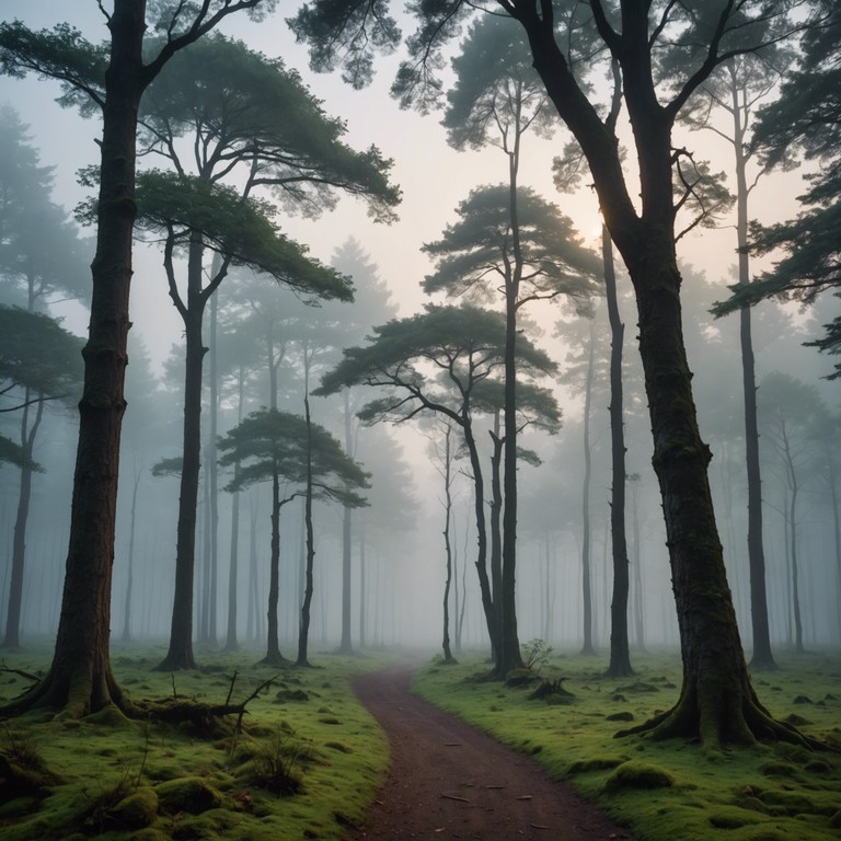 Echoes among trees extends the auditory experience further into the depth of the forest’s heart, where each note and strum on the acoustic guitar resonates with the soothing, omnipresent pulse of the wilderness.