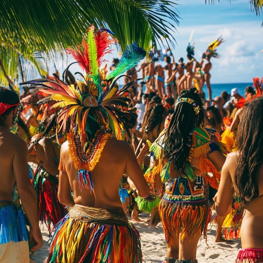 A vivacious musical creation resonating with the sounds and spirit of a tropical beach party. Incorporating spirited steel drums and dynamic percussive elements, it invites listeners to immerse themselves in the cheerful atmosphere and festive dancing