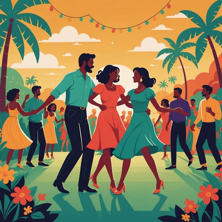 This track takes you on a jubilant journey through vibrant melodies and infectious salsa rhythms, perfect for a night of dancing under the stars. Celebrate culture, festivity, and music in a joyous ensemble that brings together traditional and modern salsa influences, designed to uplift spirits and move bodies. The song incorporates classic salsa instruments with a focus on lively festive themes, making it ideal for festive occasions, cultural events, and joyous gatherings.