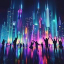 an energetic instrumental dance track with catchy beats and synths.