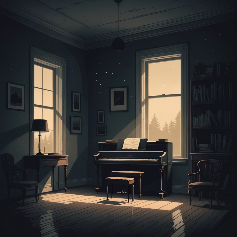 This alternative version intensifies the reflective mood with a slightly more complex piano arrangement, invoking deeper emotional layers and a haunting echo effect that simulates memories fading into the ether. Ideal for solitary evenings or as a backdrop to thoughtful artistry.