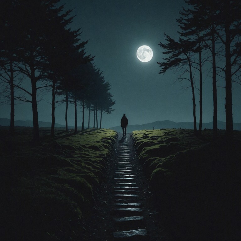 Featuring complex drum patterns and deep bass lines, this composition evokes the somber mood of walking alone under the light of the moon, with echoes that resonate with the soul’s deeper questions.