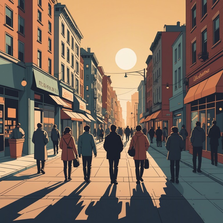 A vibrant and uplifting jazz/soul track that captures the essence of a sunny, bustling downtown morning. The music is infused with optimistic melodies and smooth rhythms that evoke feelings of renewal and hope