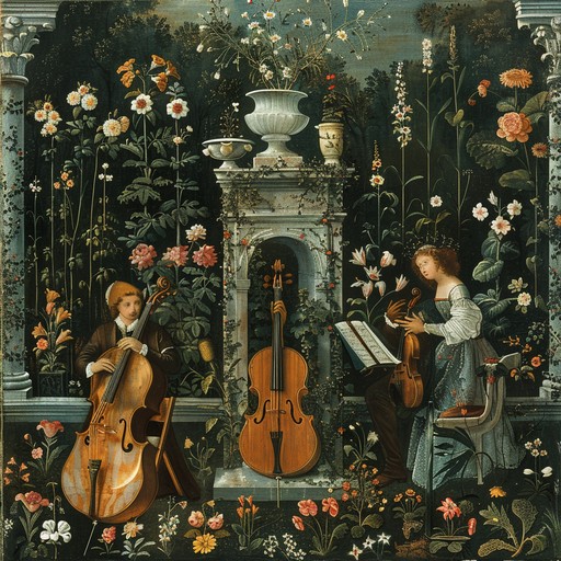 A spirited instrumental capturing spring's vibrancy and ornate flourishes typical of baroque music, with lively harpsichord and jubilant strings painting a festive scene.