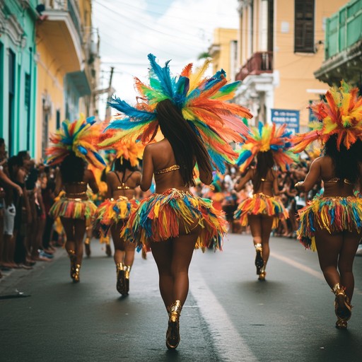 A vibrant instrumental capturing the essence of latin festivities, merging traditional percussion with modern dance elements. The song evokes images of sunlit beaches and lively street parades. Let the conga rhythms and brass melodies transport you to a place of boundless joy and colorful celebrations.