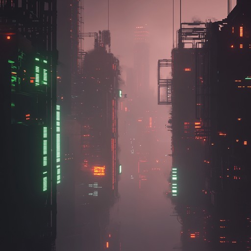 Cyberpunk world where phantoms rule, defined by dark synths and ethereal choirs. This instrumental explores themes of mystery and dread, perfect for futuristic narratives and gothic moods.