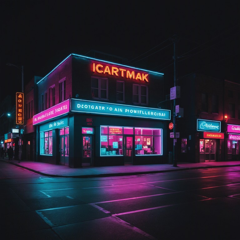 This track is inspired by the vibrant energy of a nostalgic 80s city at night, enhanced with atmospheric synth pads and rhythmic beats that create a lively yet enigmatic ambiance, inviting the listener to explore the electric cityscape filled with adventures.