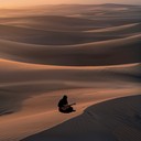 sorrowful oud melodies in a vast, empty desert setting