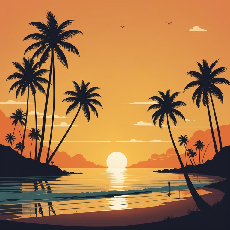 This composition captures the vibrant energy and lush atmospheres of a tropical sunset, using immersive rhythms and vivid soundscapes to transport listeners to an idyllic beachside celebration under fading golden light.