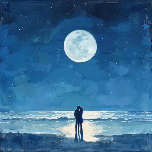 An orchestral piece with lush strings and delicate woodwinds transporting listeners to a moonlit beach. The melody gently sways like the tide, evoking memories of an eternal summer night kiss shared under a star filled sky. Ideal for romantic moments, capturing a timeless and affectionate atmosphere.